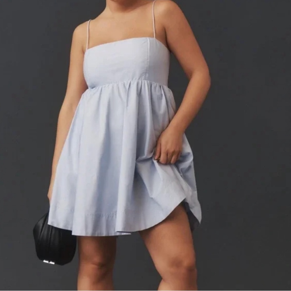 Light Blue Spaghetti Strap Dress